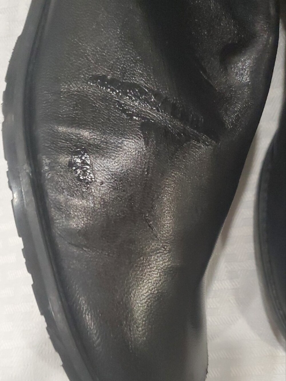 Stuart Weitzman Black Over-the-Knee Leather Stretch Riding Boots Size 10 - Picture 9 of 15